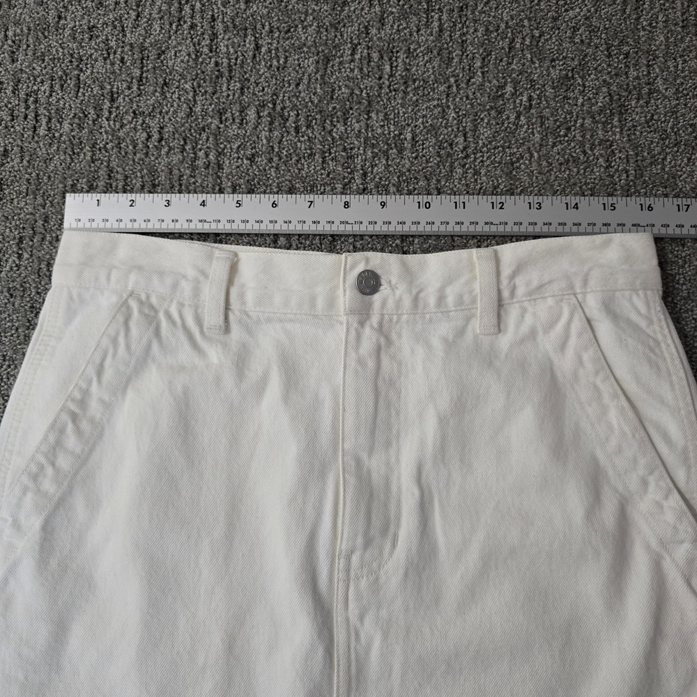 Madewell White Denim Utility Maxi Skirt NWT Fair Trade Cotton Size 28 - Picture 4 of 8